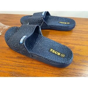Mens 8 NEW Ad Tec Tecs Slides Sandals Comfort Slip On Casual Navy Blue Slides